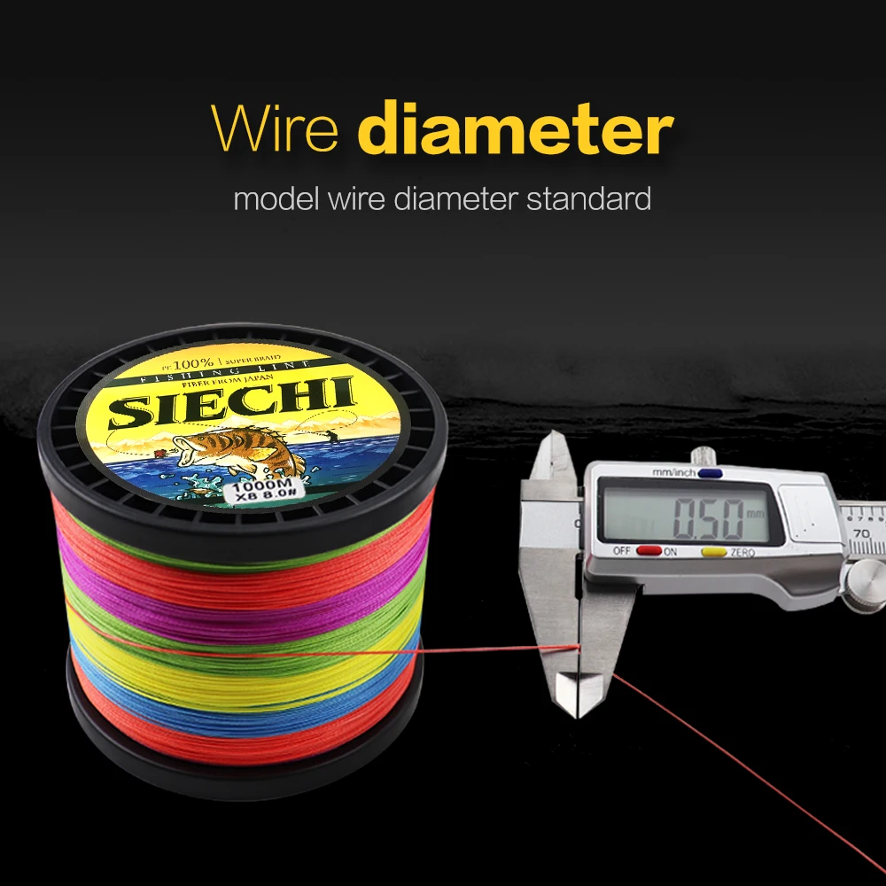 SIECHI X16 fuerte 300M 500M 1000M 16 hebras teje hilo de pescar de PE trenzado multifilamento 30LB 40LB 50LB 60LB 80LB 95LB 110LB - imagen 5