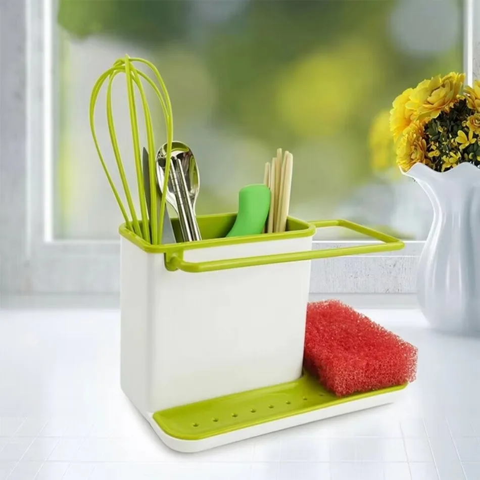 Estante organizador para fregadero de cocina, estante para electrodomésticos, almacenamiento de filtro de agua, estante para paño para lavar platos, caja para fregadero de goteo, herramientas de cocina - imagen 5