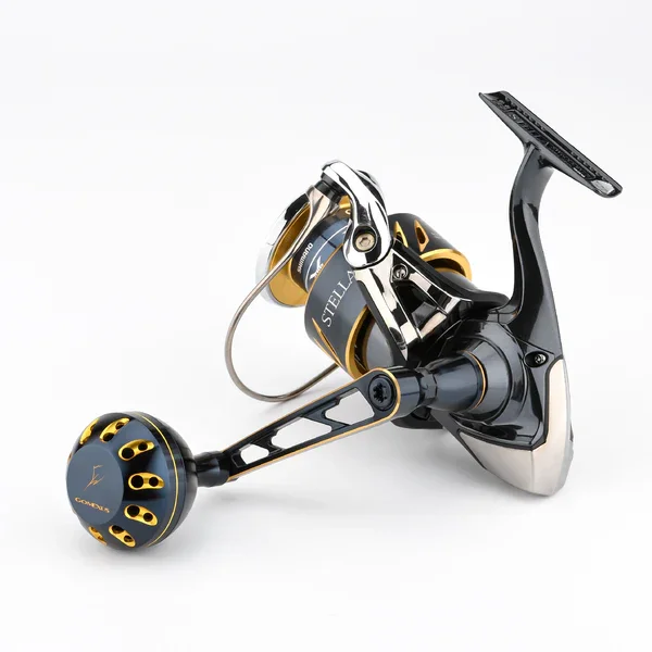 Gomexus mango eléctrico de 70mm con perilla de 45mm para Shimano Stella Twin Power SW 4000-6000 carretes de pesca giratorios de agua salada - imagen 3