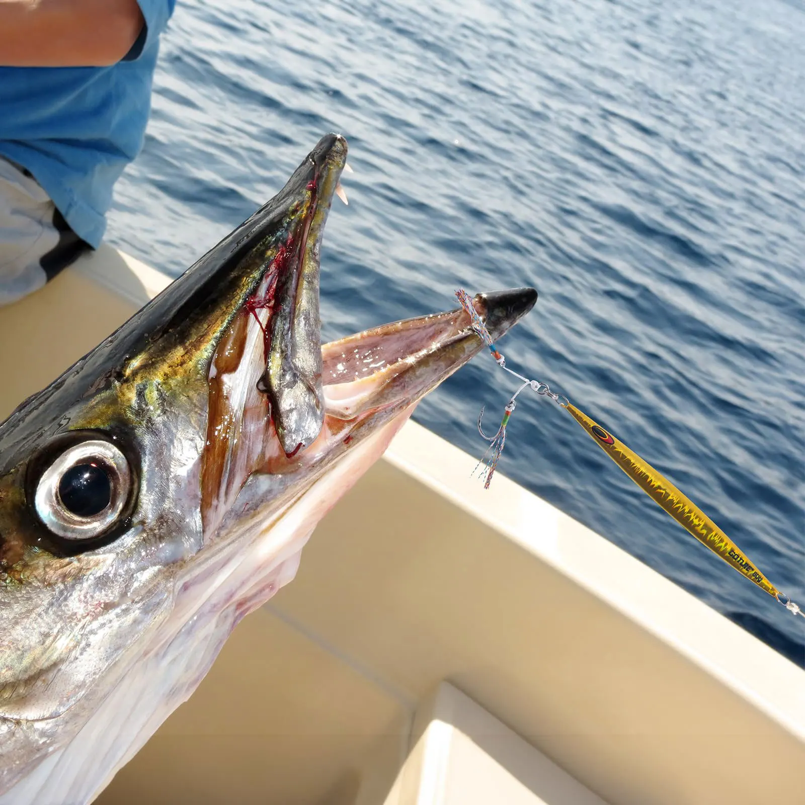 Goture-señuelo de plantilla brillante, 80g, 160g, 200g, hundimiento rápido, impresión 3D, pescador, cebo duro de Metal, hundimiento, Jigging, cebo de Pesca para Pesca en el mar - imagen 5