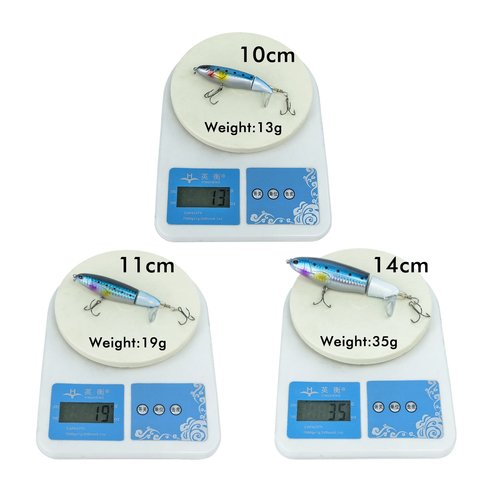 Goture-señuelo de pesca Whopper Popper, 1 Uds., 13g/17g/35g, para aparejos de pesca, cola giratoria flotante, cebos artificiales Crankbait - imagen 5