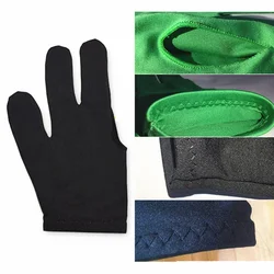 Guantes de Billar inglés, manoplas de mano izquierda Tres dedos, lisos, bordadas, accesorios para Billar