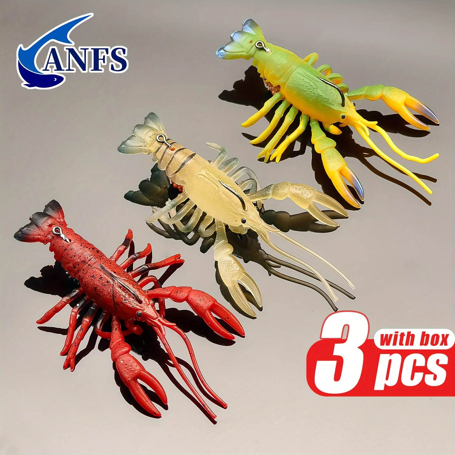 Jig Swimbait gamba cangrejo sin enganches para trucha y barbo - imagen 2
