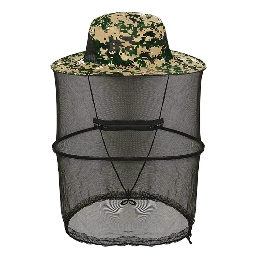 Gorro antimosquitos NGB con red oculta, repelente de malla, protección contra insectos y abejas, gorra de pesca con protección solar para exteriores para hombres y mujeres - imagen 4
