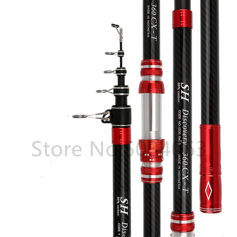 Caña surfcasting telescópica carbono 2,7m 5-300g baitcasting - imagen 4