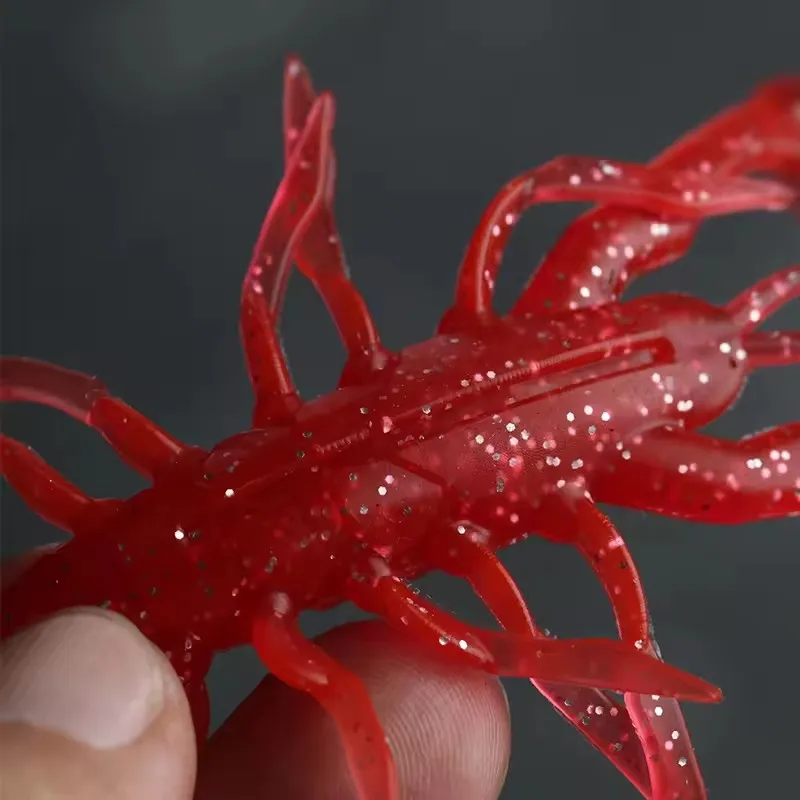 WEIHE-señuelo Artificial de camarón suave, anzuelo auxiliar, 8 colores, 5 piezas, 1,3g/3,5 cm, 5,5g/7cm - imagen 3