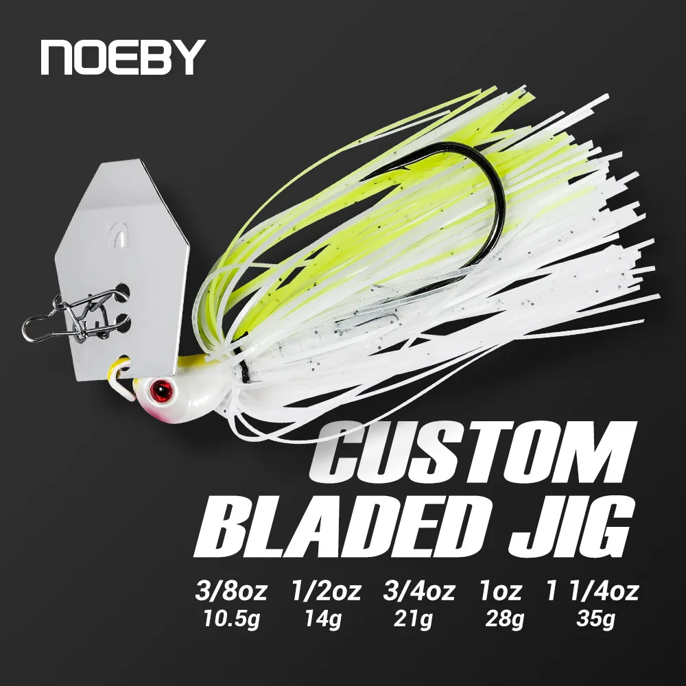 Noeby Chatterbait 10,5g 14g 21g 28g 35g plantilla con hoja aguja Stinger gancho alambre de vibración cebo eléctrico Lucio Bass Jig señuelo de pesca