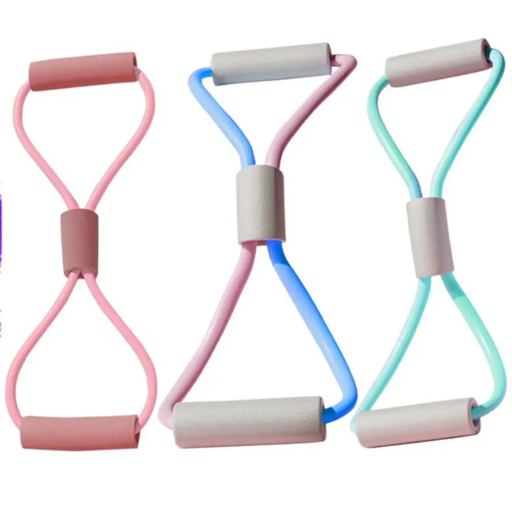 Cinta extensible para Yoga, banda de resistencia, expansor de pecho, estiramiento muscular, bandas elásticas de TPE para Fitness, 8 formas - imagen 5