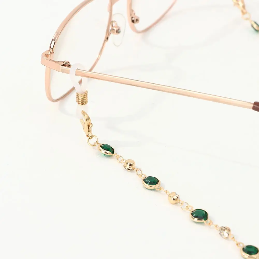 Hombres Mujeres Cuentas de vidrio Gafas largas Cadena Anteojos Cordón Accesorios para gafas Gafas - imagen 3