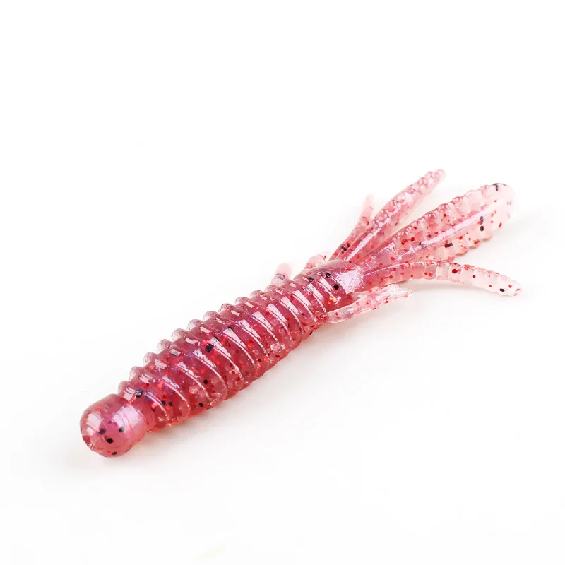 Señuelo de pesca flotante camarones cebo suave Drop-shot Ned Rig gusano señuelos artificiales 6cm 7cm agregar sal atrayente de peces lote 10 piezas venta - imagen 4
