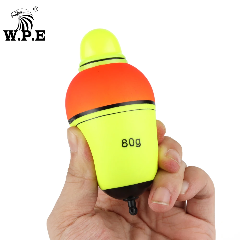 W.P.E-flotador de pesca piezas, 80g/100g, luz LED intercambiable, flotador de pesca electrónico nocturno, EVA, flotador suave y luminoso, aparejos de pesca - imagen 5