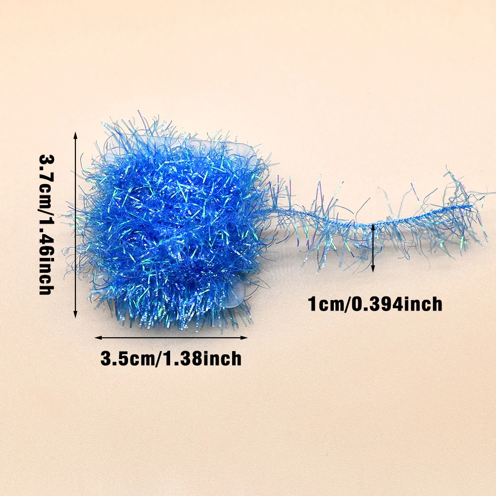 2 metros/tarjeta para ninfa, Material para atado de moscas brillantes, señuelos, serpentina, chenilla de hielo, hilo para atado de moscas, oropel de pesca con mosca - imagen 5