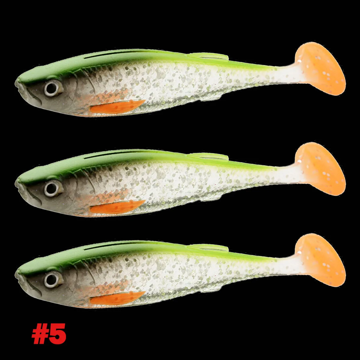 3 unidades de 10cm, 11,5g, señuelos artificiales de cola en T, cebos blandos, perca para lubina, Zander, cebo suave para Pesca de Carolina/Texa, aparejos de Pesca - imagen 5