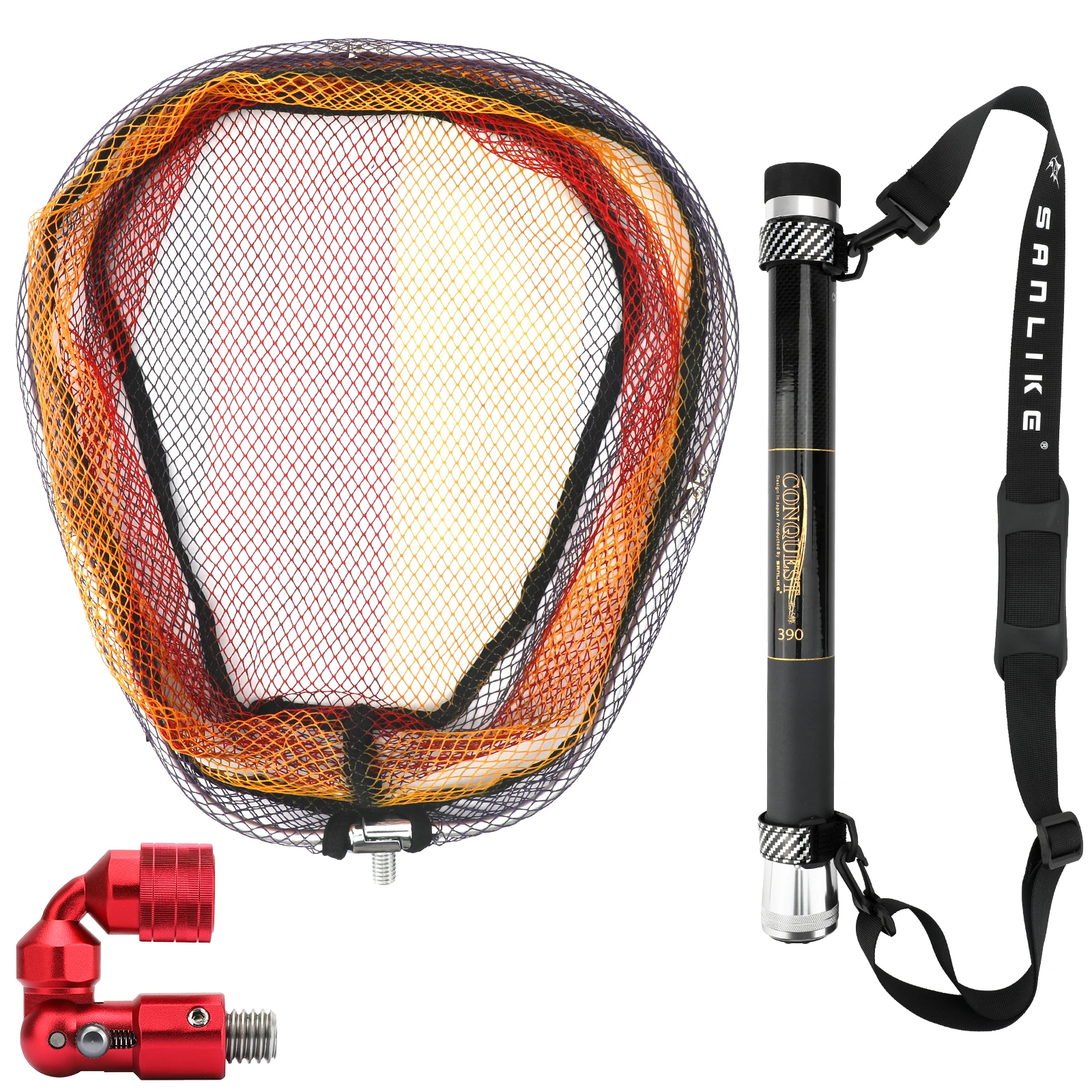 SANLIKE-redes de aterrizaje de pesca, mango plegable telescópico, marco de caña para aparejos de pesca de carpa, herramienta de pesca para atrapar y liberar - imagen 2