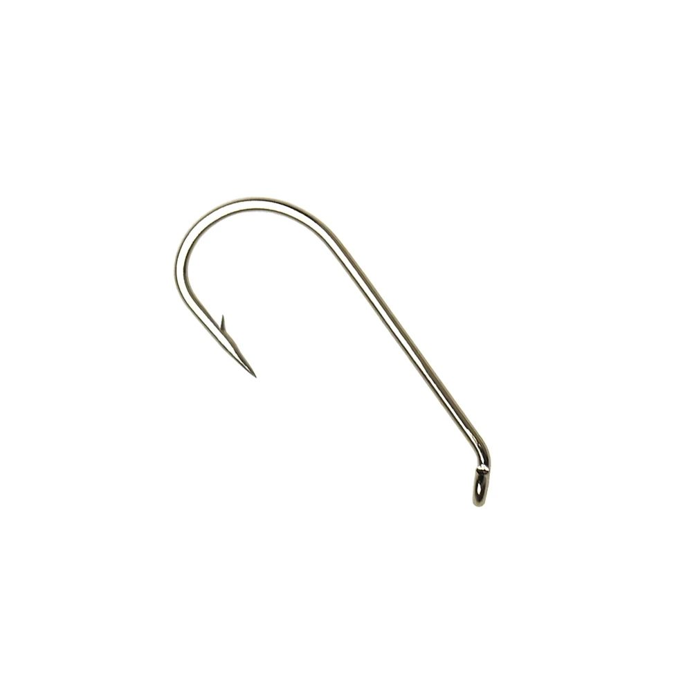 Wifreo 50/100/200 Uds 1X gancho de mosca seca de ojo de vástago largo anzuelo de atado de ninfa anzuelo afilado de acero al carbono para trucha alambre estándar # 8- # 22 - imagen 5