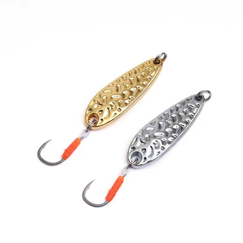 OUTKIT Mini señuelo de Pesca 2,5g 3,5g cuchara señuelos de Metal Spinnerbait Minnow pez pequeño anzuelo único plantilla flujo trucha cebos Pesca caliente - imagen 3