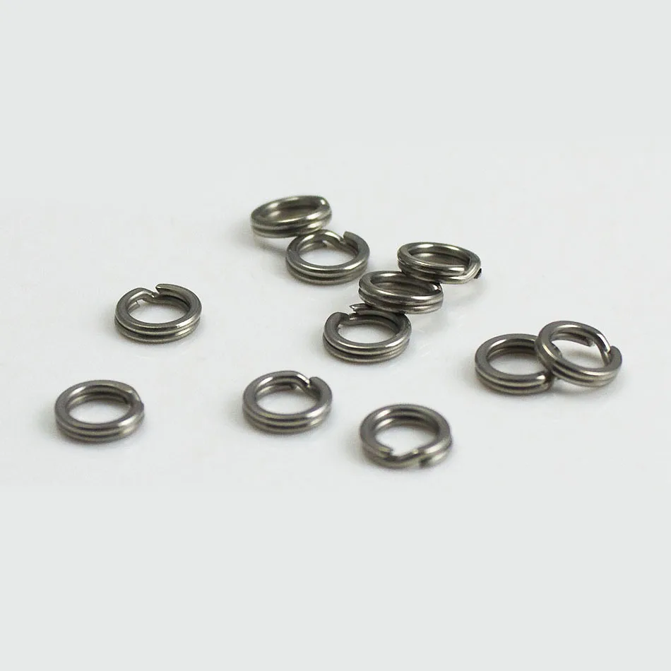 Countbass 200 Uds 3, 3,5, 4, 4,5, 5, 5, 5, 6, 7,7,5mm anillos divididos de acero inoxidable de alta resistencia Terminal aparejos accesorios de pesca