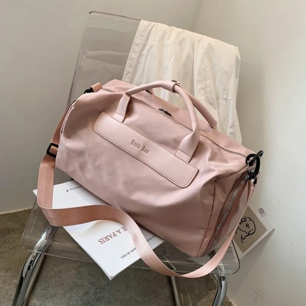 Bolsa de gimnasio de gran capacidad a la moda con múltiples compartimentos, bolsa de lona de viaje con separación en seco y húmedo, bolsa de Fitness ligera para mujer - imagen 2