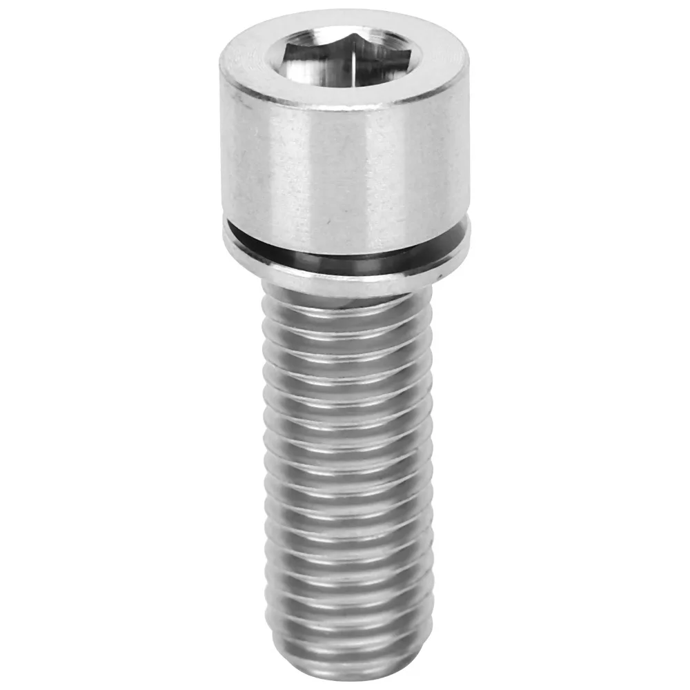4 Uds. Pernos de vástago de manillar de bicicleta de aleación de titanio M7x20mm tornillos de vástago de bicicleta dorados/plateados ligeros con arandelas - imagen 3