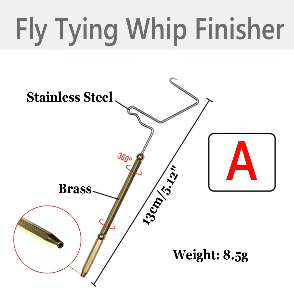 Wifreo-Soporte de hilo de bobina de atado de moscas, enhebrador de bobina, tijeras de aguja de doblaje, Combo de acero, herramientas de atado de moscas - imagen 5
