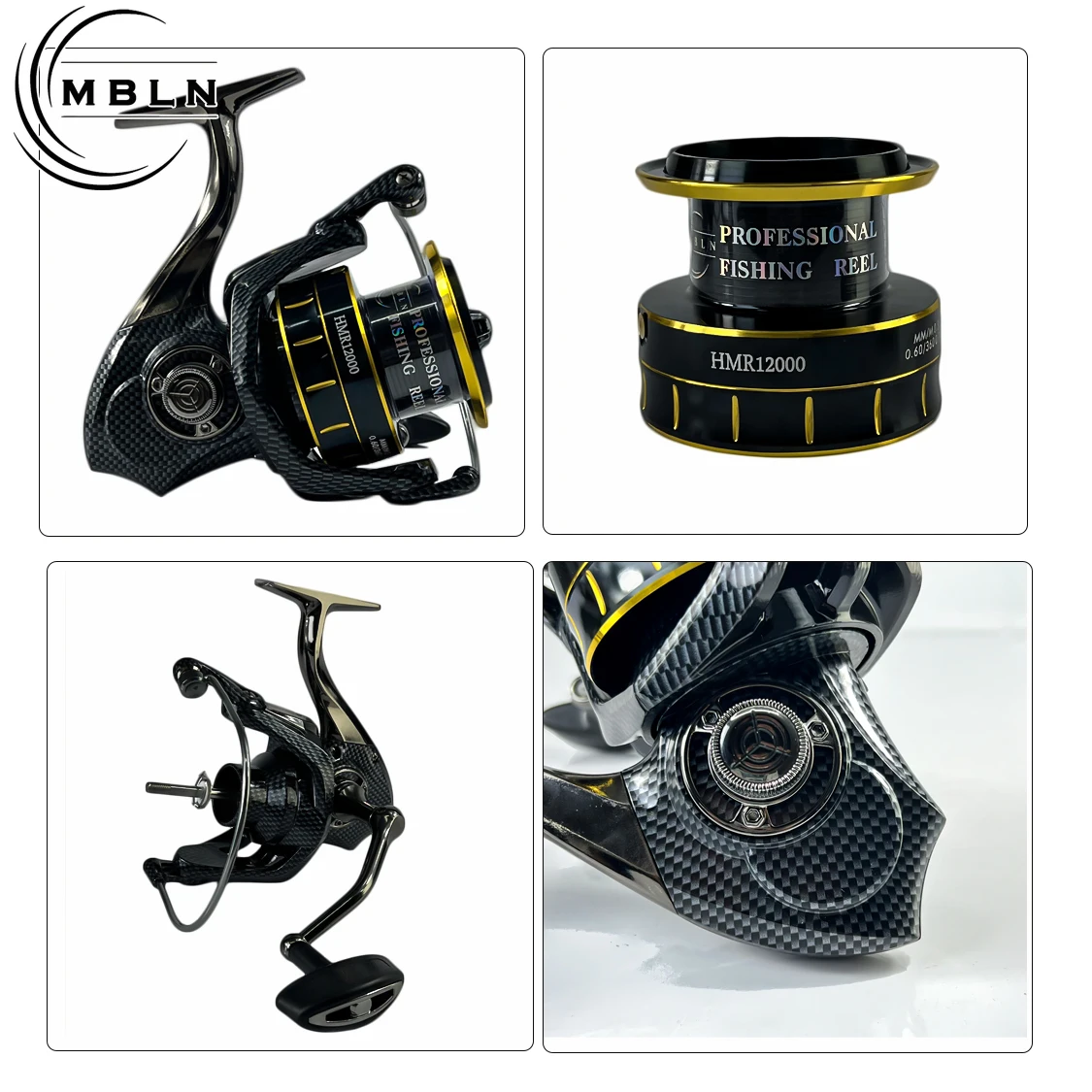 MBLN HMR12000 carrete de pesca giratorio para agua salada y dulce - imagen 5