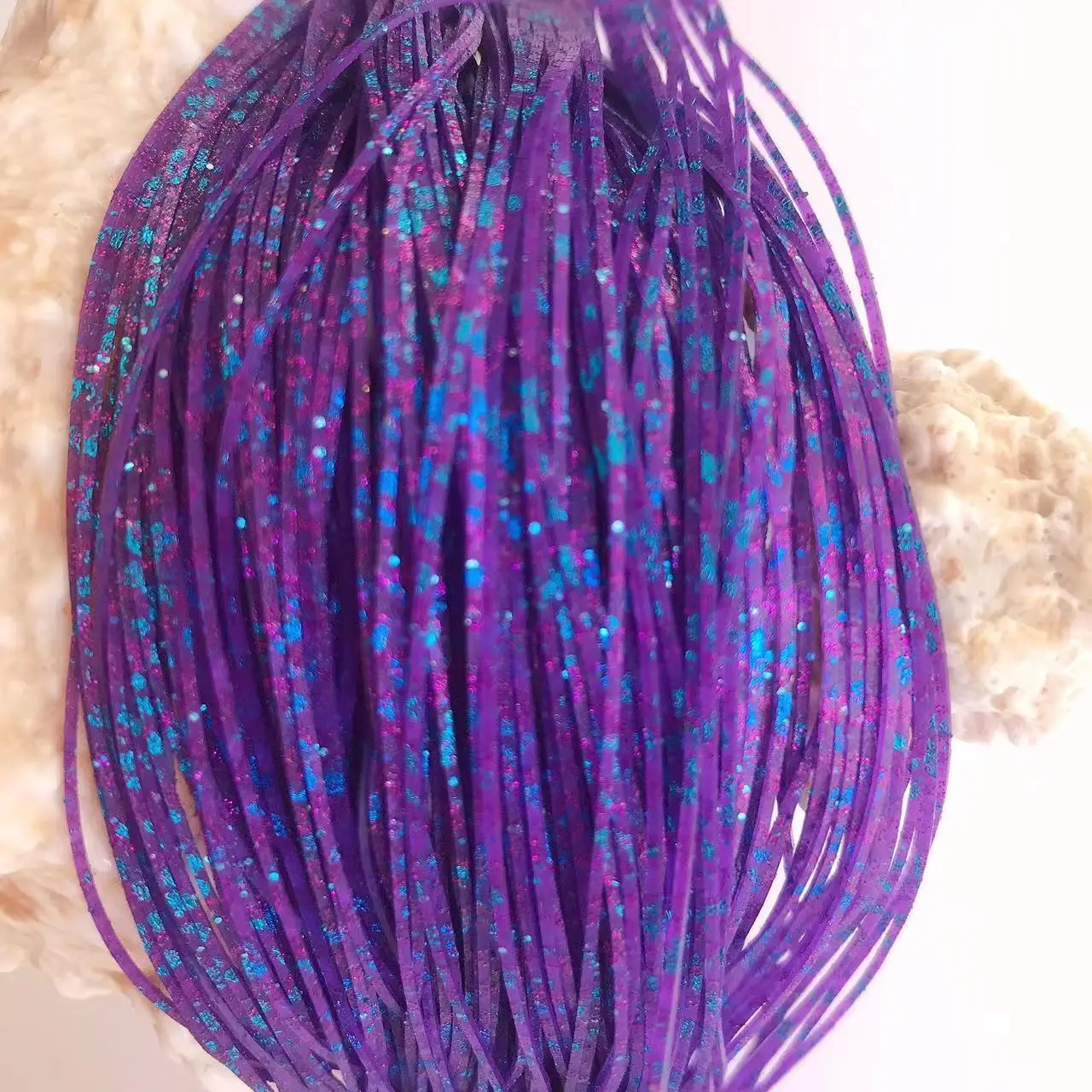 Capas de falda de silicona para señuelo de pesca, Material de falda de silicona para artesanía de aparejos, Spinner DIY, Jigs de goma, Buzzbait 8850-027