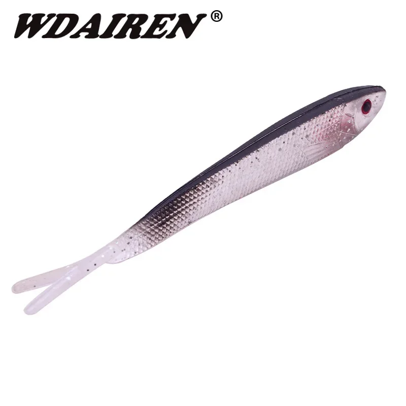 5 unids/lote gusano de silicona suave señuelo cola Swimbaits 1,8g 4,3g cebo Artificial suave Jig Wobblers para Isca Bass Pesca aparejos de Pesca - imagen 4