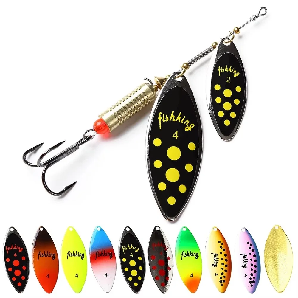 20g Long Cast Fishing Lure Spinner Bait Metal Double Spoon Lures Hard Artificial Bait With Treble Hook Pike Bass
