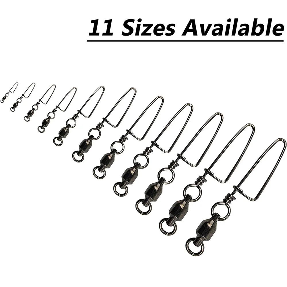 Rodamiento de bolas de cobre para pesca, aparejos de conector de pesca de agua salada con cierre de costa, plantilla de atún de 26-503LBS, 40 unidades - imagen 5