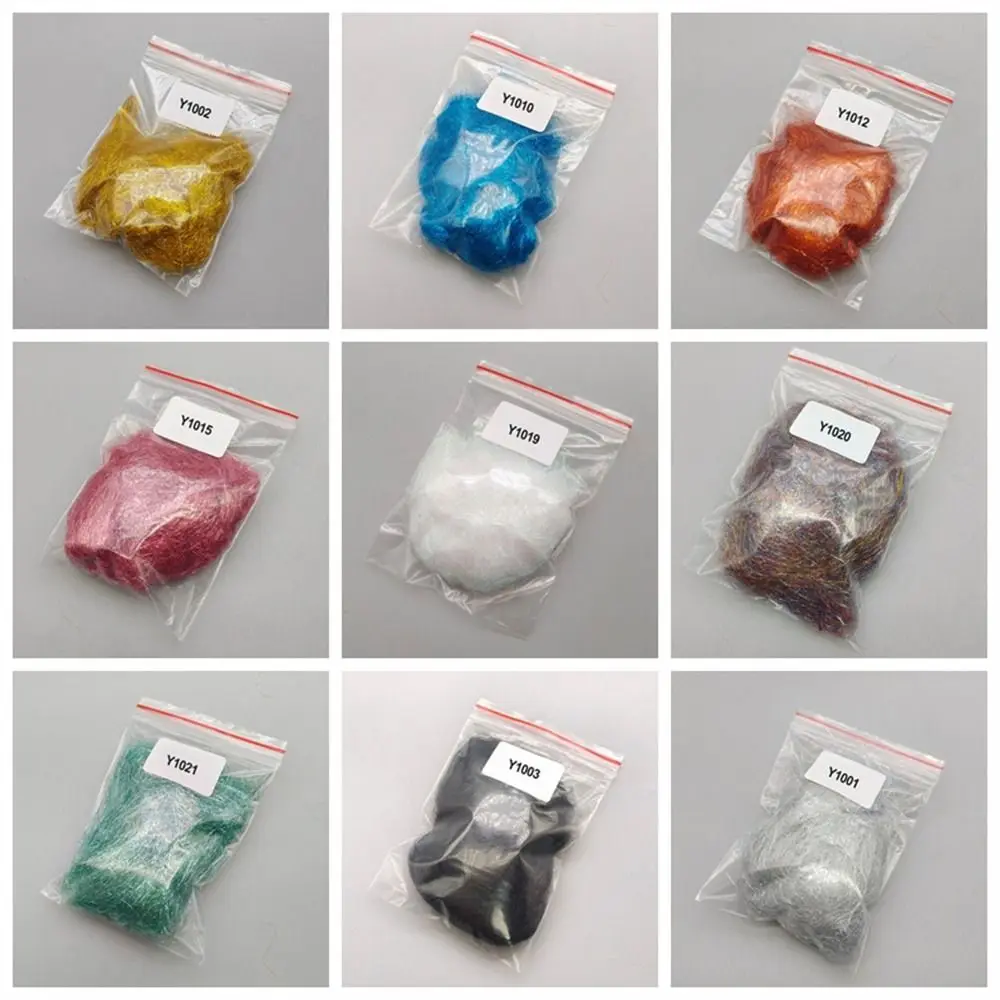 Serpentina de pez cebo de fibra sintética, ala de hielo fina, Material de atado de moscas de agua salada, 1 bolsa - imagen 4