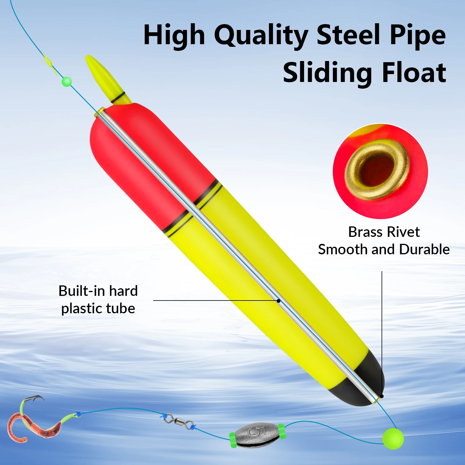 THKFISH 2 uds flotadores electrónicos LED plástico EVA luminoso pesca nocturna deslizamiento Bobbers pesca en roca flotador deslizante 4 pulgadas 6 pulgadas 7 pulgadas - imagen 5