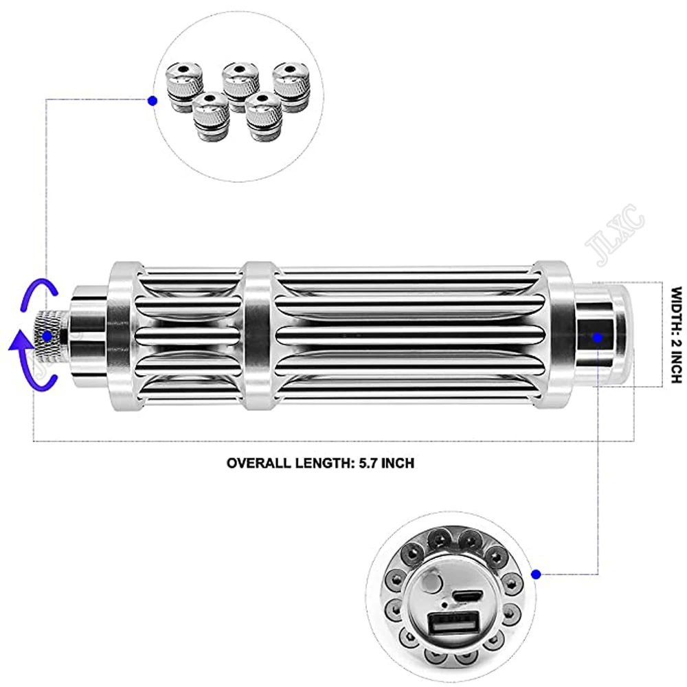Mini puntero láser verde USB LED lindo láser violeta verde para gatos juguete interactivo luminoso animación puntero pluma de luz - imagen 3