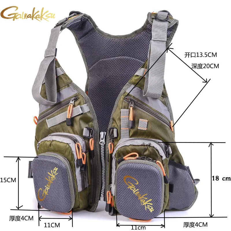 Chaleco salvavidas multifunción con mochila integrada para pesca - imagen 5