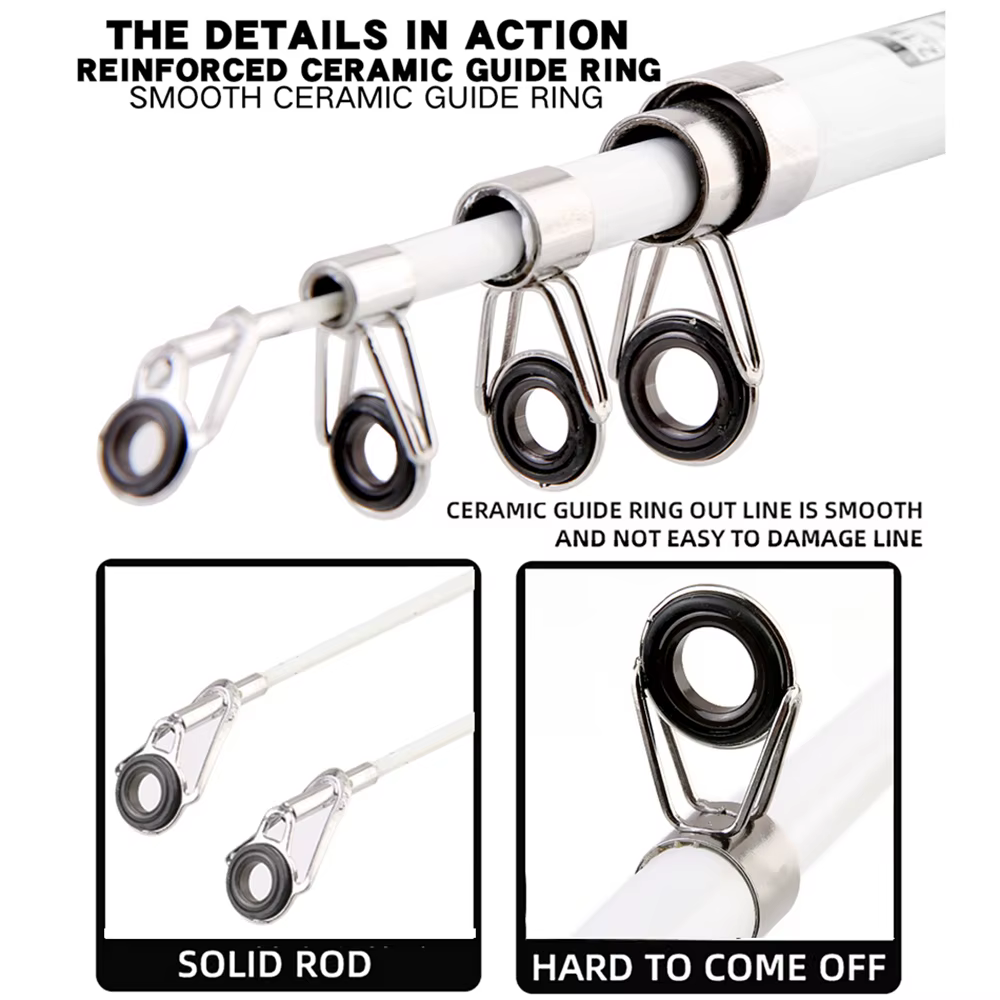 GHOTDA-caña de pescar telescópica de fibra de carbono, caña de pescar de Material FRP, calidad 2,1 m-3,6 m - imagen 4