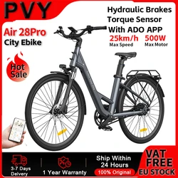 Bicicleta eléctrica urbana PVY – Sensor de par y horquilla bloqueable