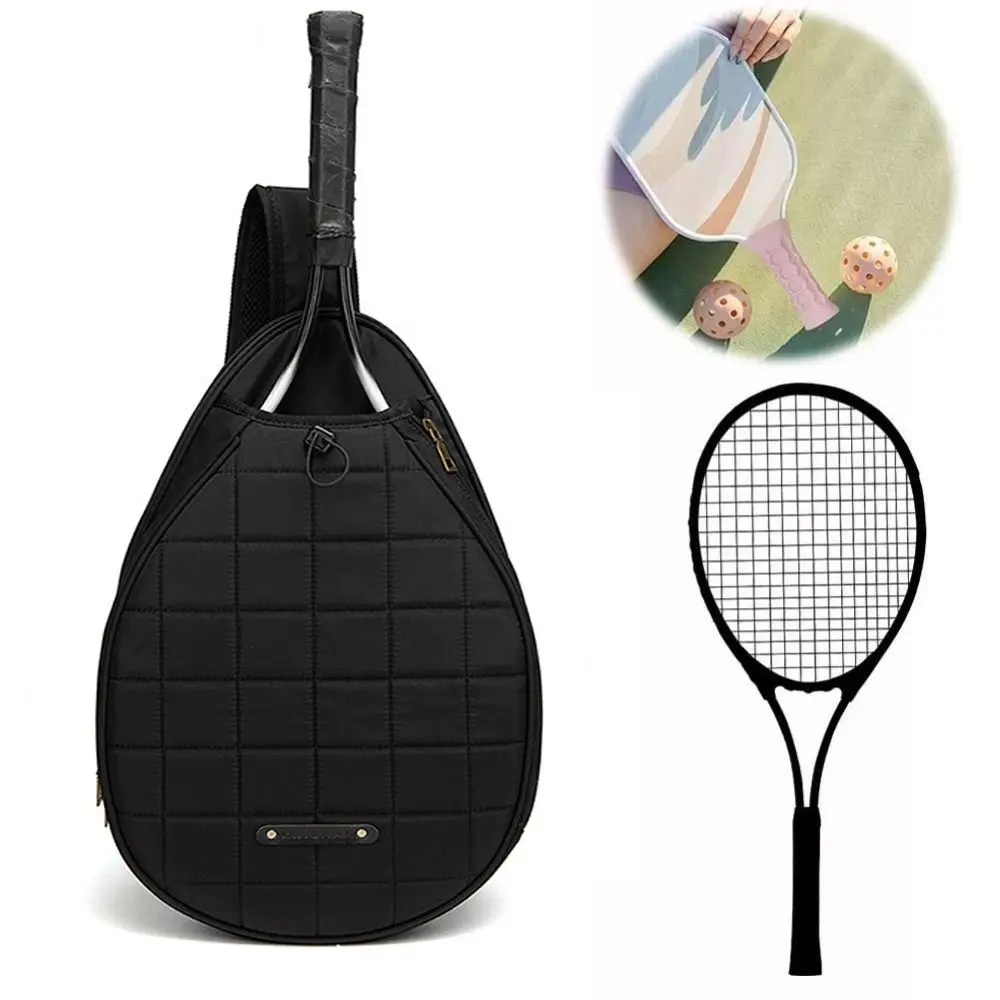 Bolsa para raqueta de tenis con cierre de cremallera, ligera, impermeable, bolsa para raqueta de bádminton, gran capacidad, multiusos, bolsa para paleta de Pickleball - imagen 3