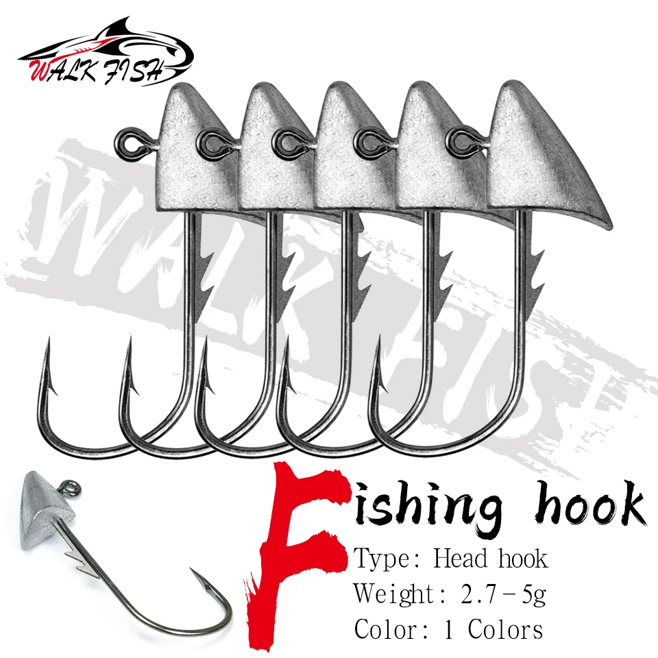 Jig Head WALK FISH con cola en T – Vinilo para lubina