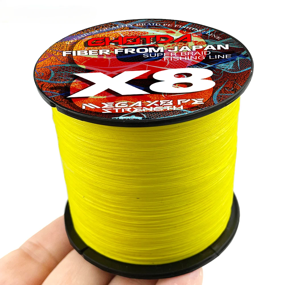 GHOTDA LURE FISH X8 líneas de pesca 300M 100M 8 hebras cables trenzados línea de PE multifilamento para pesca de carpa 18LB-78LB suave - imagen 5
