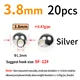 20pcs silver 3.8mm