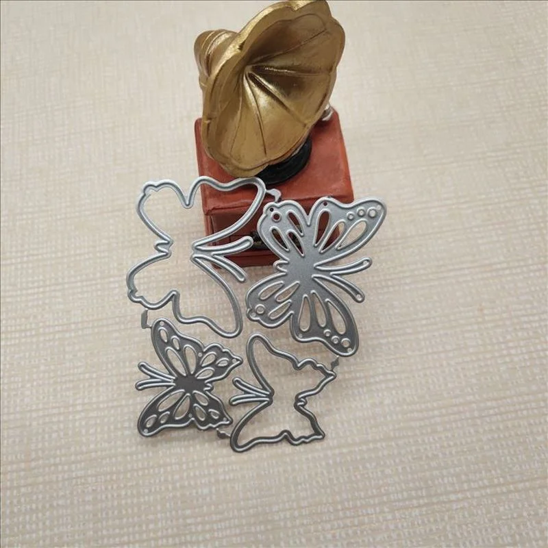 4 unids/lote de troqueles de corte de Metal de mariposa, plantillas para tarjetas DIY, álbum de fotos, papel en relieve, molde para tarjetas de álbum de recortes, troqueles artesanales - imagen 5