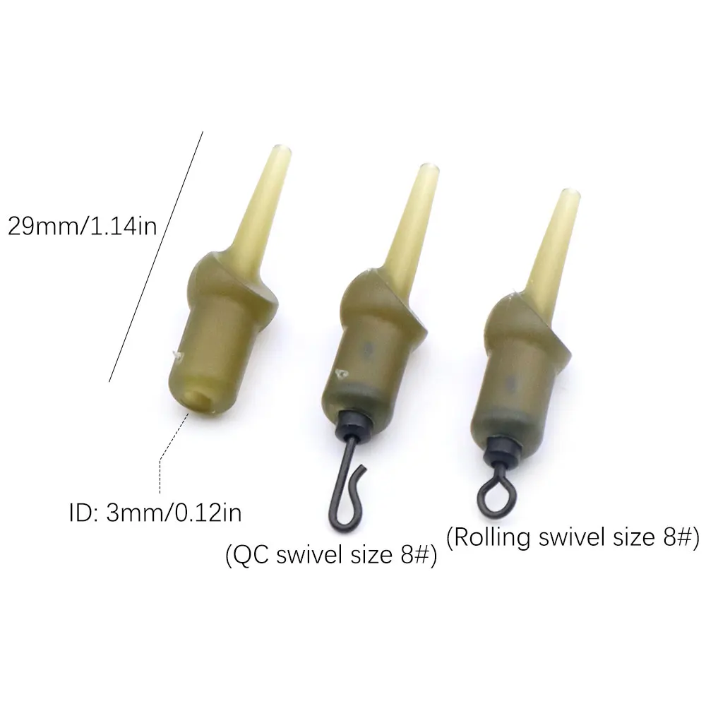 Juego de accesorios de pesca de carpa, Clips de plomo para aparejo de pesca de helicóptero, mangas antienredos, aparejo para correr, aparejos de pesca - imagen 2