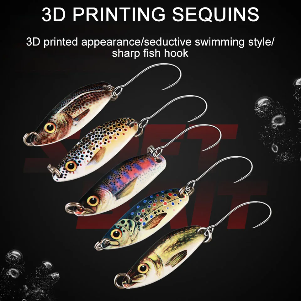 WALK FISH-señuelo de pesca giratorio de Metal, cebo Artificial duro Wobbler, Wobbler, lago, mar, carpa, lubina, 1 piezas, 3g/5g - imagen 5