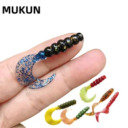 MUKUN Vinilo Imitación Larva para Lubina, Trucha y Carpa