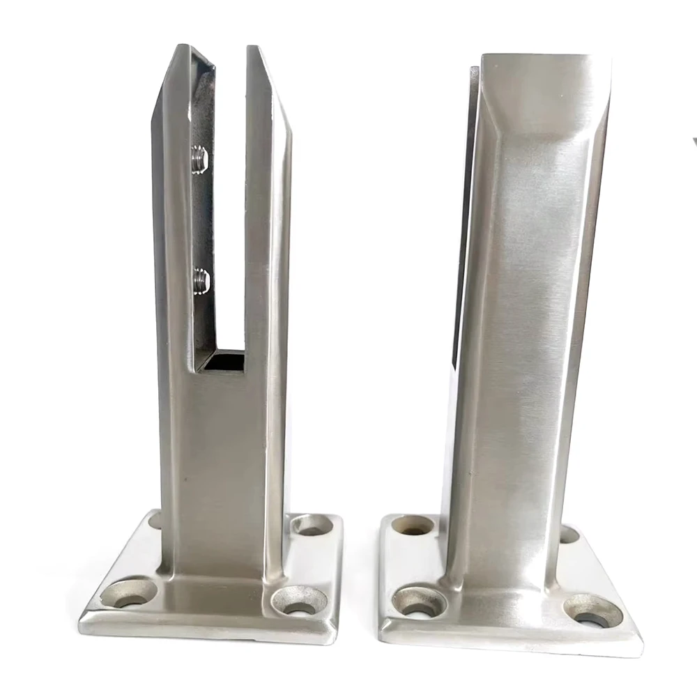 Abrazaderas de vidrio inoxidable 304 – Montaje sin taladro para escaleras - imagen 2