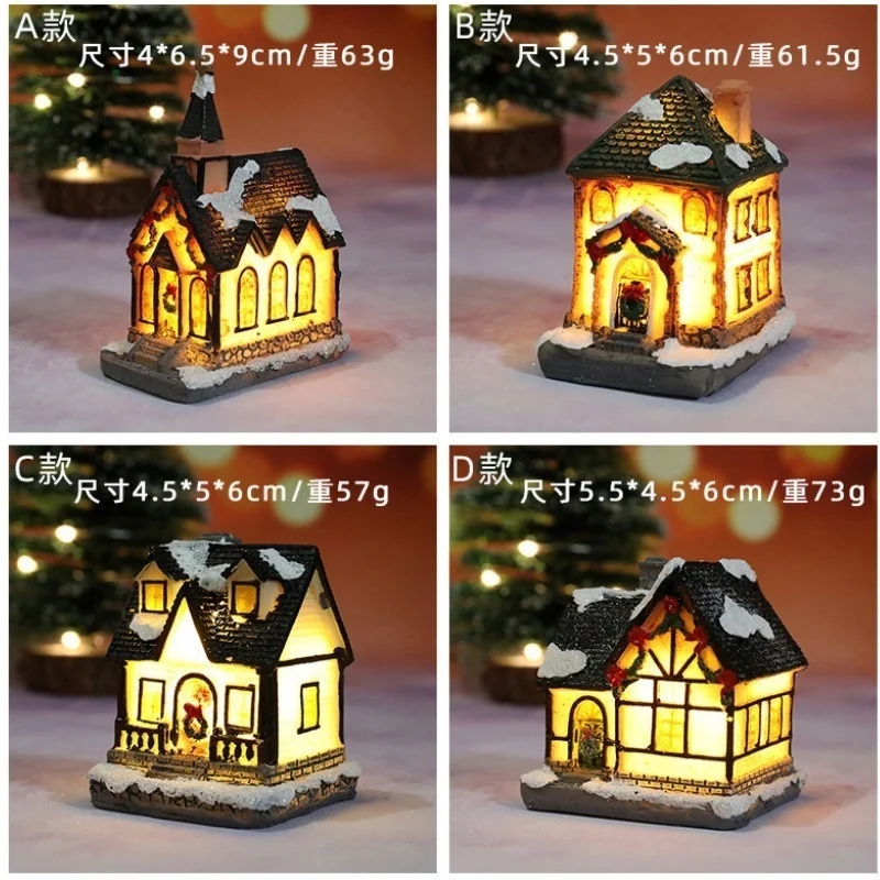 Casa de resina micropaisaje – Decoración navideña artesanal para regalo - imagen 4