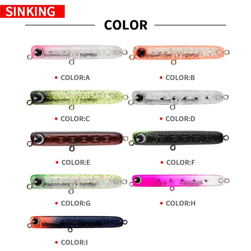 6cm 4,8g señuelo de pesca lápiz cebo Wobbler COLLET 60 Micro hundimiento Trolling Jerkbait Swimbait cebo duro Artificial señuelo falso - imagen 4