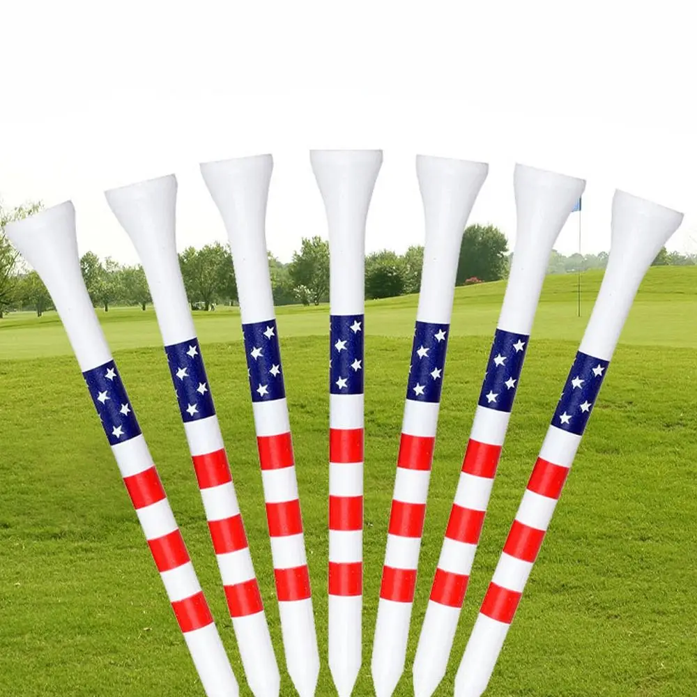 10 Uds. Tees de Golf de 70mm/83mm, soporte de pelota de Golf a rayas de colores de bambú, camisetas profesionales reducen la fricción, reductores