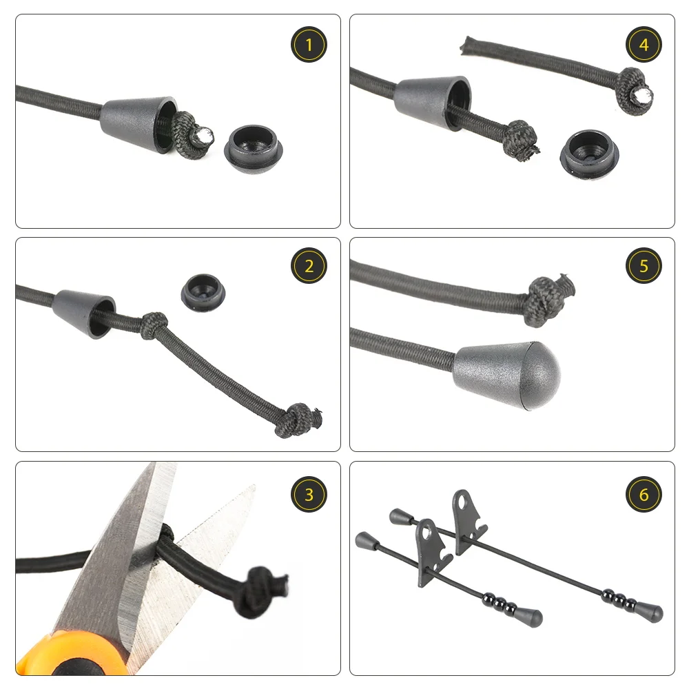 Hirisi 2 piezas de soporte de caña magnética + 2 piezas de bloqueo de caña elástica AC500 - Juego de accesorios de soporte de caña de pescar de carpa - imagen 3