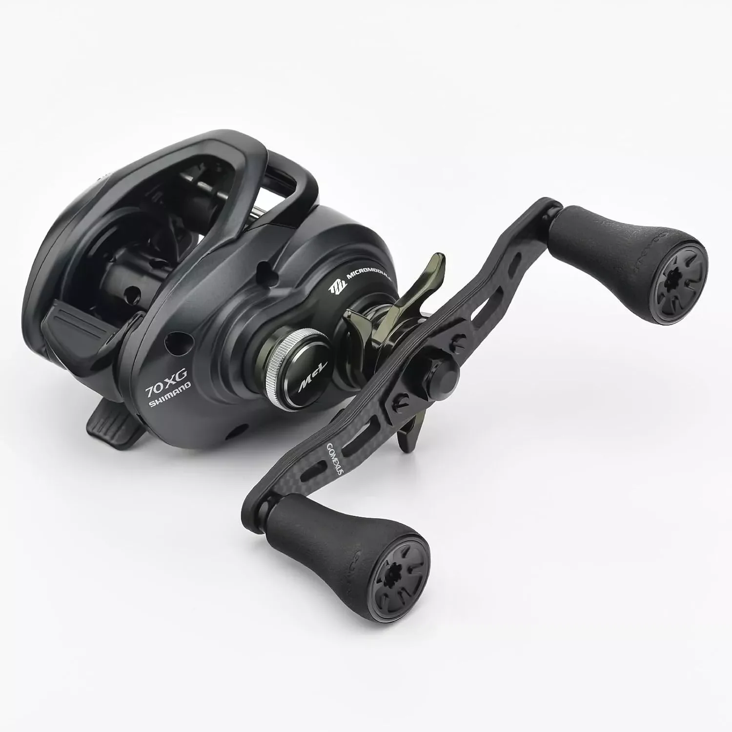 Gomexus-mango de carrete de carbono de 85mm para Shimano Bantam Metanium Curado Tranx 100 200 Scorpion SLX Aldebaran Daiwa Tatula Baitcaster - imagen 2