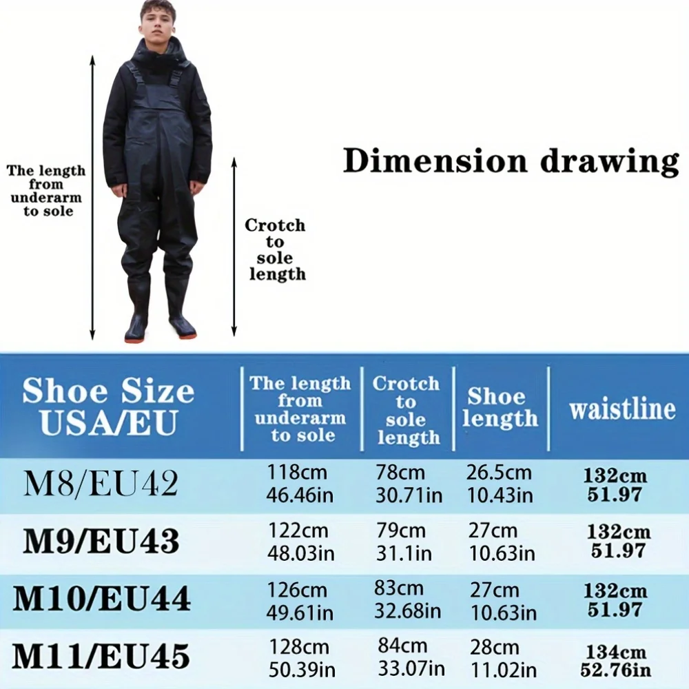 Pantalones de lluvia de PVC, mono negro y verde, pantalones de pesca, pantalones de drenaje, mono grueso, pantalones para vadear el agua, zapatos para la lluvia - imagen 2